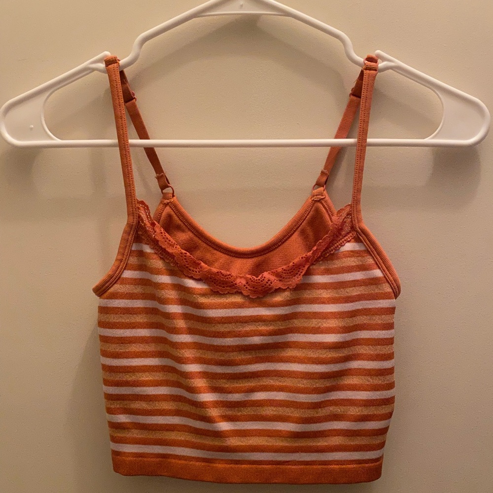 Aerie Tank Top Striped with Lace